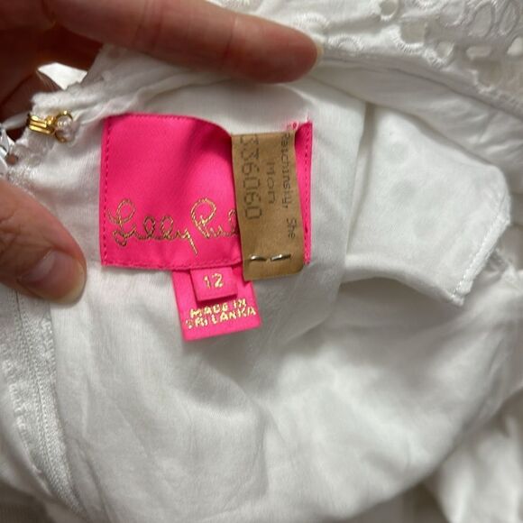 Lilly Pulitzer White Eyelet Ruffle Mini Dress - Picture 4 of 10